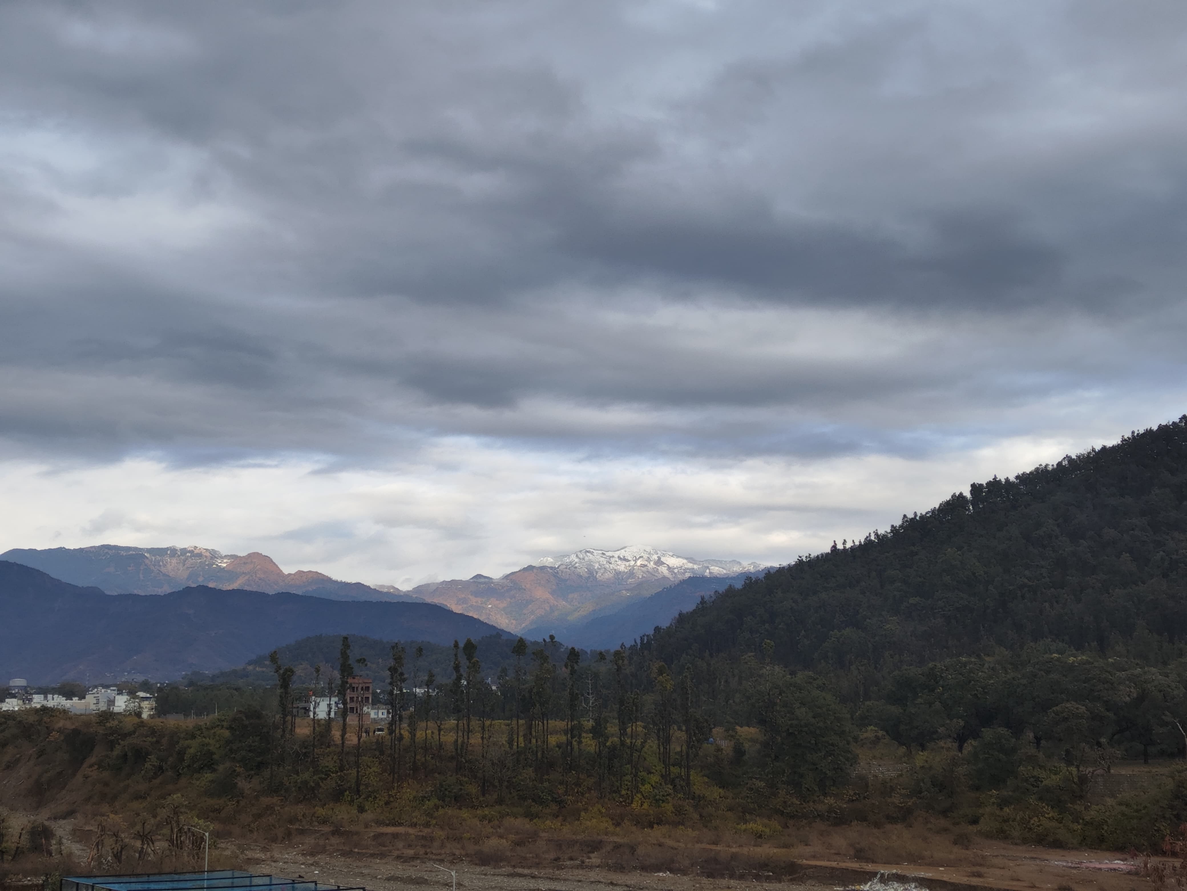 Serene mountain landscape free of noise triggers in Dehradun