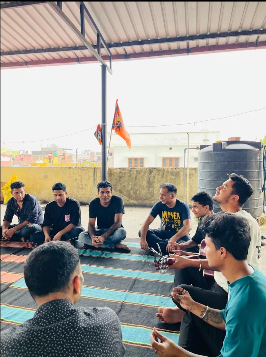 Group counseling and therapy session at rehabilitation centre